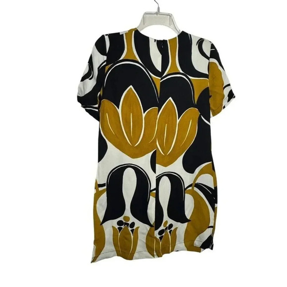 ZARA Womens Short sleeve shift dress bold print size XS - Picture 3 of 10